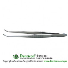 Graefe Forcep Tungsten carbide coated tips, Curvedt,10cm 0.5mm delicate tips, 1 x 2teeth 0.8mm tips,1 x 2teeth 0.5mm delicate serrated tips 0.8mm serrated tips